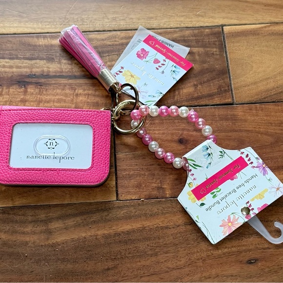 Nanette Lepore Pink Key & Card Holder Set - Picture 2 of 6